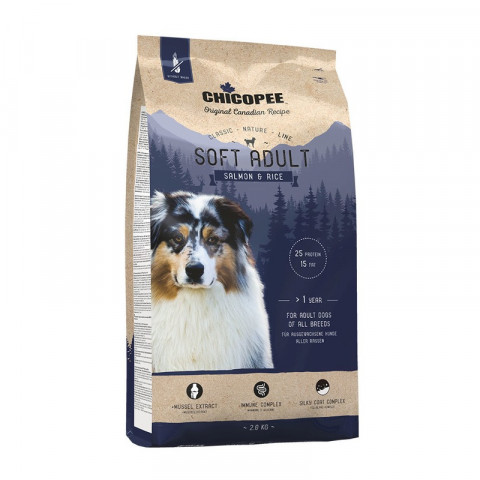 Chicopee CNL Soft Adult Salmon & Rice полувлажный корм для взрослых собак всех пород с лососем и рисом 2 кг