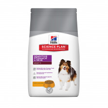 Hill's Science Plan Sensitive Stomach & Skin корм для собак для здоровья кожи и пищеварения 12 кг