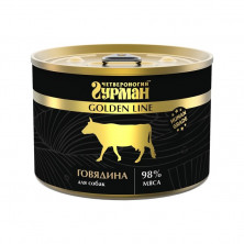 Четвероногий Гурман Golden line говядина натуральная в желе для собак 500 г
