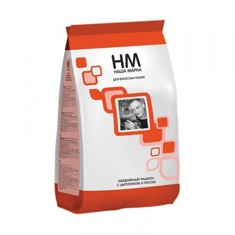 Наша Марка сухой корм для взрослых кошек с цыплёнком и рисом 400 г