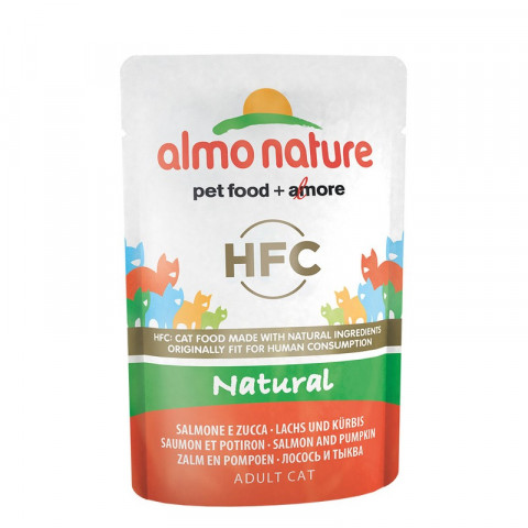 Almo Nature Classic Nature Adult Cat Salmon & Pumpkin паучи для взрослых кошек с лососем и тыквой - 55 г