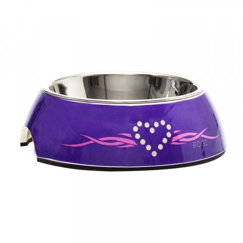Миска для собак ROGZ Bubble Pupz корпус из пластика и вынимаемая миска фиолетовая - 160 мл
