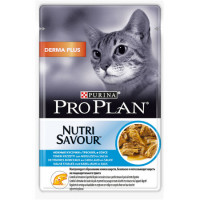 Влажный корм Purina Pro Plan Derma Plus для взрослых кошек с чувствительной кожей с треской - 85 г