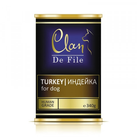 Консервы Clan De File для собак с индейкой - 340 г