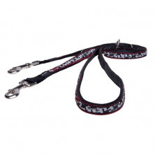 Поводок перестежка Rogz для собак мелких пород черный 1,1-1,3-1,8 м
