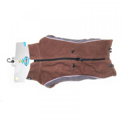 Rogz попона из флиса, длина спины собаки 44 см коричневая 1 ш