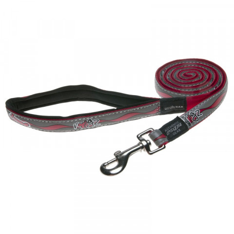 Rogz Поводок для крупных собак 50 см HL04P, серо-красный