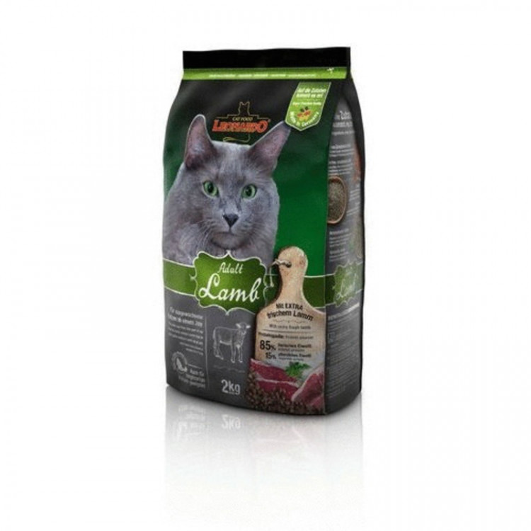 Leonardo Adult Lamb корм для взрослых кошек склонных к аллергии с ягненком и рисом 2 кг