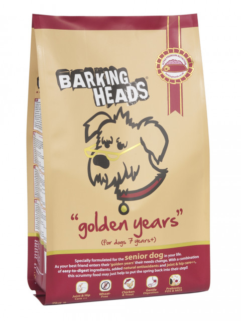 Barking Heads Золотые годы сухой корм для пожилых собак старше 7 лет с курицей и рисом - 18 кг
