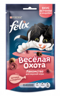 Felix Веселая Охота с ветчиной и индейкой (лакомства для кошек)-50г.