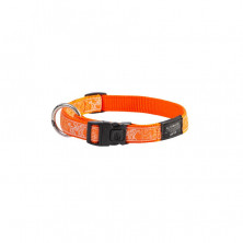 Rogz ошейник для собаки классический, 430-700 мм (обхват шеи), HB02CP, оранжевый/бежевый