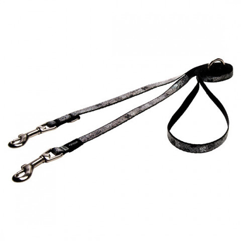 Rogz перестежка для собак средних пород, 100-130-160 см, HLM12BG, черная, цветы, полоски