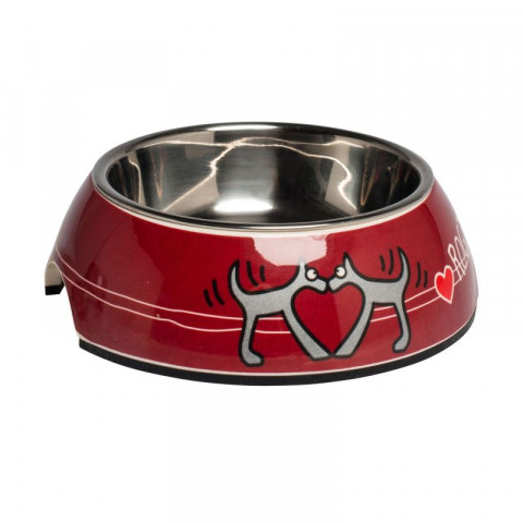Миска для собак ROGZ Bubble корпус из пластика и вынимаемая миска красная - 160 мл