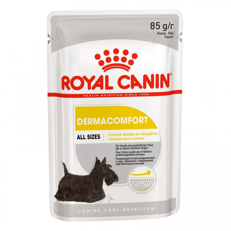 Влажный корм Royal Canin Dermacomfort для собак с чувствительной кожей, склонной к раздражениям и зуду - 85 г