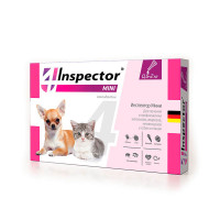 Inspector mini капли для собак и кошек с 3 недель от наружных и внутренних паразитов 0,4 мл