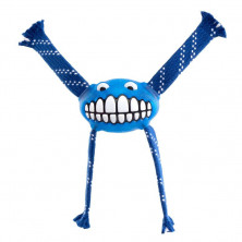 Игрушка для собак ROGZ Flossy Grinz M с принтом \"зубы\" и пищалкой синяя - 210 мм