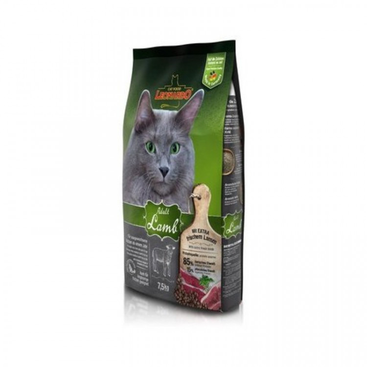 Leonardo Adult Lamb для взрослых кошек склонных к аллергии с ягненком и рисом - 7,5 кг