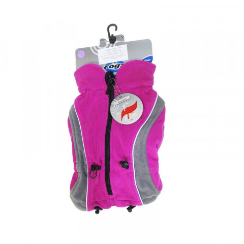 Rogz попона из флиса, длина спины собаки 28 см розовая