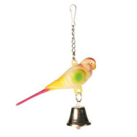 Попугай Trixie для птиц с колокольчиком 9 см пластиковый