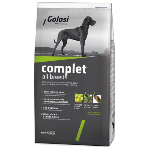 Golosi Dog Adult Complet сухой корм для собак с курицей, говядиной, рыбой и рисом - 3 кг