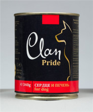Консервы Clan Pride для собак с говяжьим сердцем и печенью - 340 г
