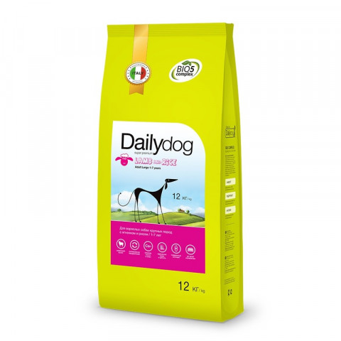 Сухой корм Dailydog Adult Large Breed lamb and rice для взрослых собак крупных пород с ягненком и рисом 12 кг