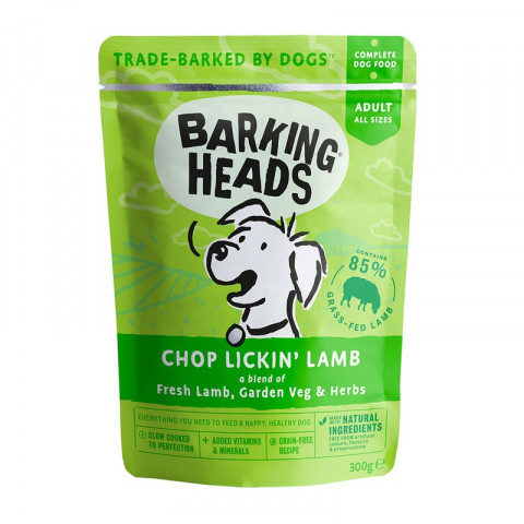 Влажный корм Barking Heads Chop Lickin' Lamb для взрослых собак с ягненком - 0,300 кг