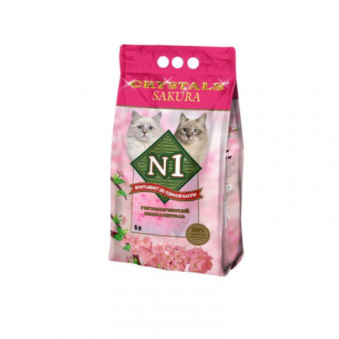 Наполнитель №1 Сакура силикагелевый для кошачьего туалета 5 л