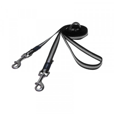 Rogz перестежка для собак средних пород, 100-130-160 см, HLM12BB, черная с белым