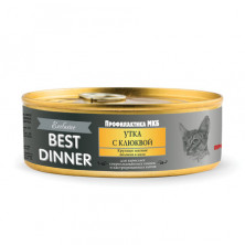 Best Dinner Exclusive консервы для кошек для профилактики МКБ с уткой и клюквой - 0,100 кг