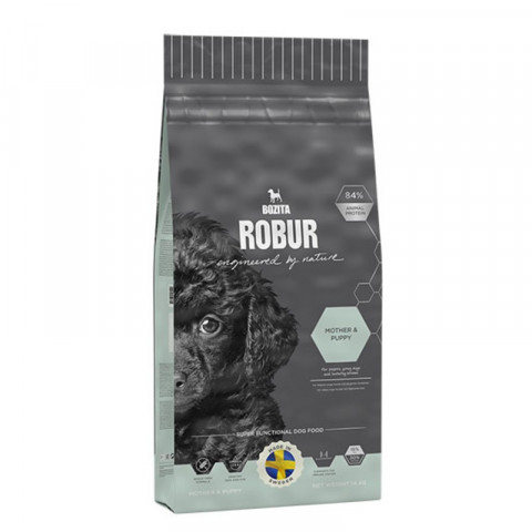 Bozita Robur Mother & Puppy сухой корм для щенков, беременных и кормящих собак с курицей - 14 кг