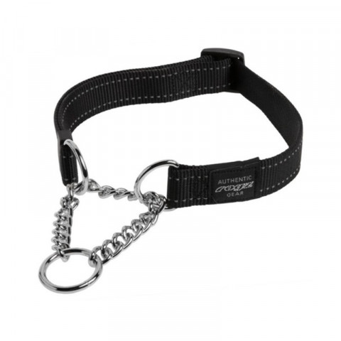 Rogz ошейник-полуудавка для собак крупных пород размер L серия Utility с никелированной цепью, обхват шеи 400-560 мм, синий