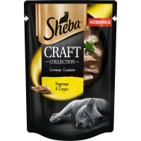 Sheba Craft влажный корм для кошек сочные слайсы с курицей в соусе 75 г