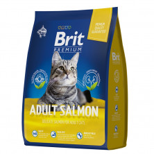 Brit Premium Cat Adult Salmon (сухой корм для взрослых кошек с лососем), 400 г