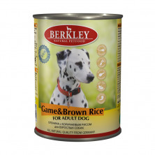 Berkley Adult Dog Game & Brown Rice паштет для взрослых собак с олениной, коричневым рисом, оливковым маслом и ароматным бульоном - 400 г