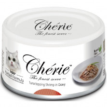 Pettric Cherie Hairball Control влажный корм для кошек с тунцом и креветкой в подливе - 80 г