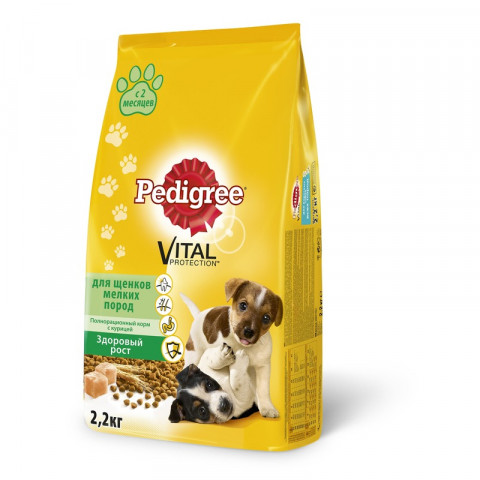 Pedigree сухой корм для щенков крупных пород с курицей - 2 кг