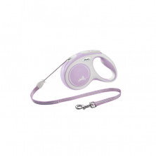 Flexi New Comfort cord M поводок-рулетка для собак, светло-розовая 5 м, до 20 кг