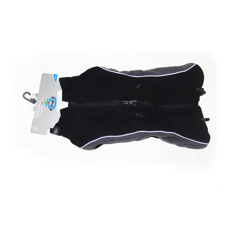 Rogz попона из флиса, длина спины собаки 40 см черная