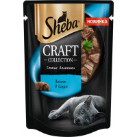 Sheba Craft влажный корм для кошек тонкие ломтики с лососем в соусе 75 г