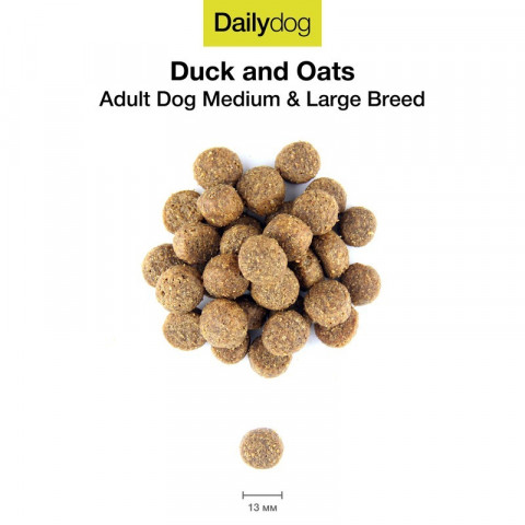 Сухой корм Dailydog Adult Medium Large Breed для собак средних и крупных пород с уткой и овсом 3 кг