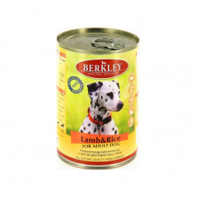 Berkley Adult Dog Lamb & Rice паштет для взрослых собак с натуральным мясом ягнёнка, рисом и ароматным бульоном - 400 г