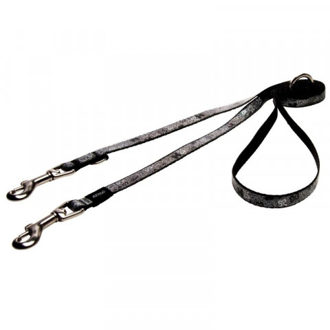 Поводок перестежка для собак ROGZ Trendy S-12мм 2 м (Черный HLM521A)