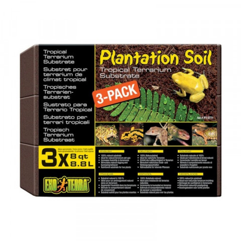Exo Terra кокосовая крошка Plantation Soil Brick 3х8,8 л (PT2771)