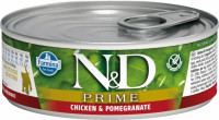 Farmina N&D Cat Prime Chicken & Pomegranate Kitten консервы для котят с курицей и гранатом - 80 г