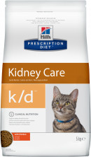 Hill's Prescription Diet k/d Kidney Care сухой диетический корм для кошек для поддержания здоровья почек с курицей - 5 кг