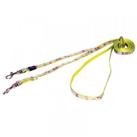 Поводок перестежка для собак ROGZ Trendy XS-8мм 2 м (Желтый HLM520L)
