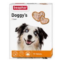 Beaphar Doggy`s + Liver витаминизированное лакомство для собак с печенью - 75 таблеток
