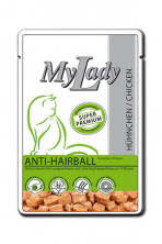 Паучи Dr. Alder's My Lady Anti-Hairball для взрослых длинношерстных кошек для профилактика образования комочков шерсти с мясом курицы 85 г