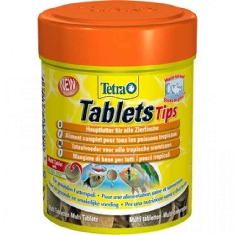 Корм Tetra TabletsTips для приклеивания к стеклу в таблетках - 165 таб 65 г